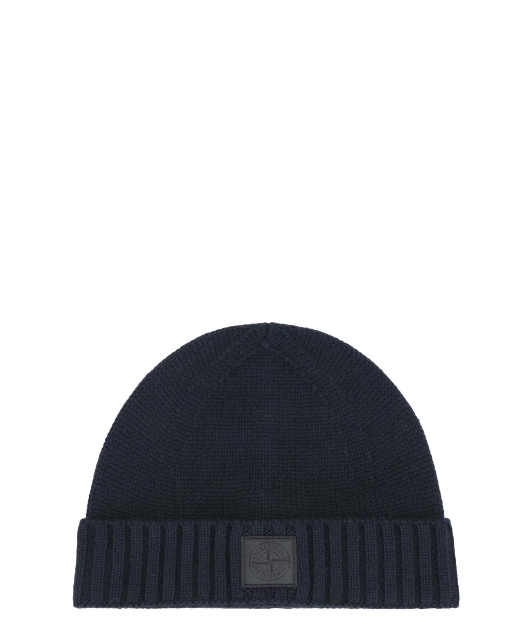 STONE ISLAND Темно-синяя кашемировая шапка, фото 1