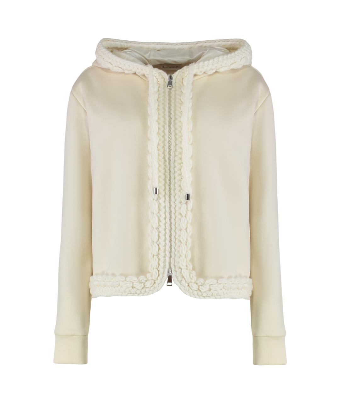 MONCLER Бежевый полиэстеровый джемпер / свитер, фото 1