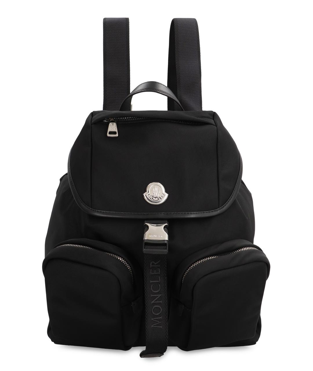 MONCLER Черный синтетический рюкзак, фото 1