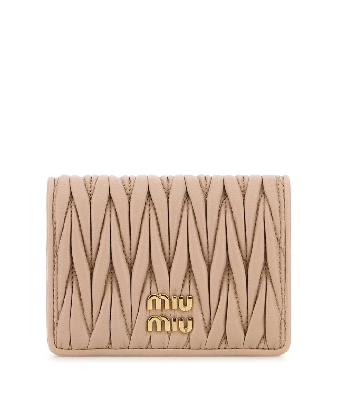 MIU MIU Розовый кожаный кошелек, фото 1