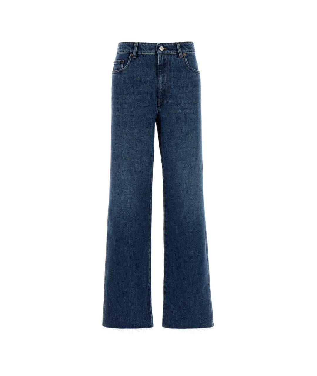 MIU MIU Синие хлопковые прямые джинсы, фото 1