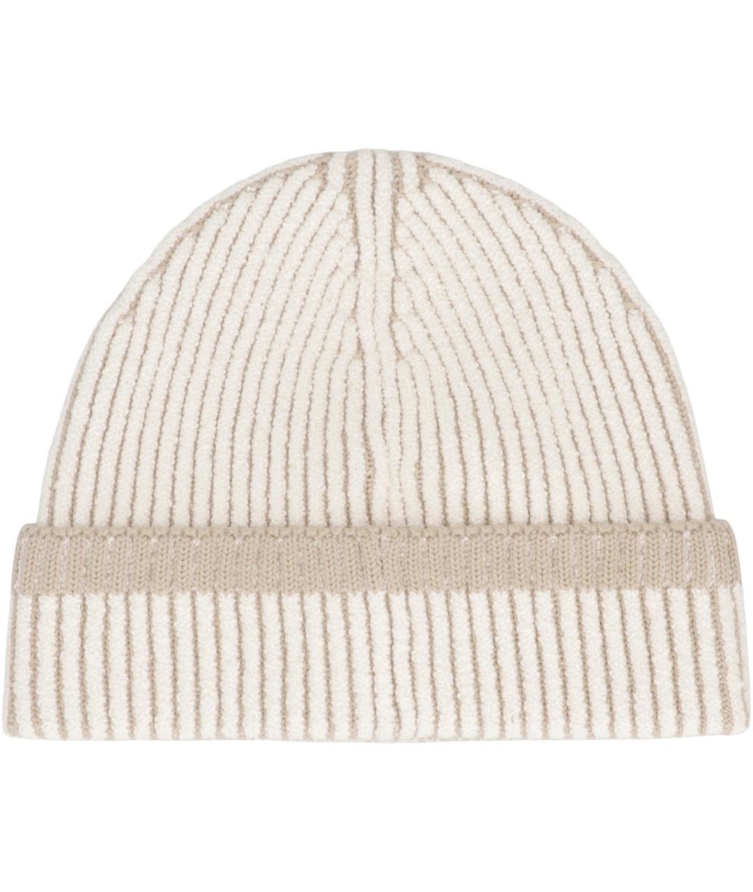 STONE ISLAND Бежевая хлопковая шапка, фото 3