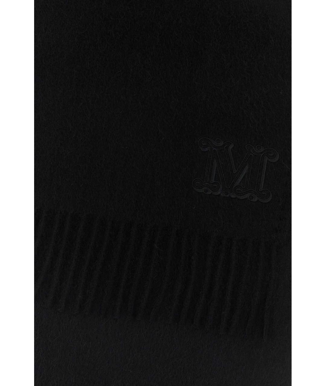 MAX MARA Черный шерстяной шарф, фото 2