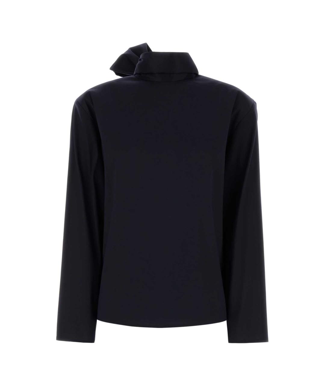 SAINT LAURENT Темно-синяя шелковая блузы, фото 1