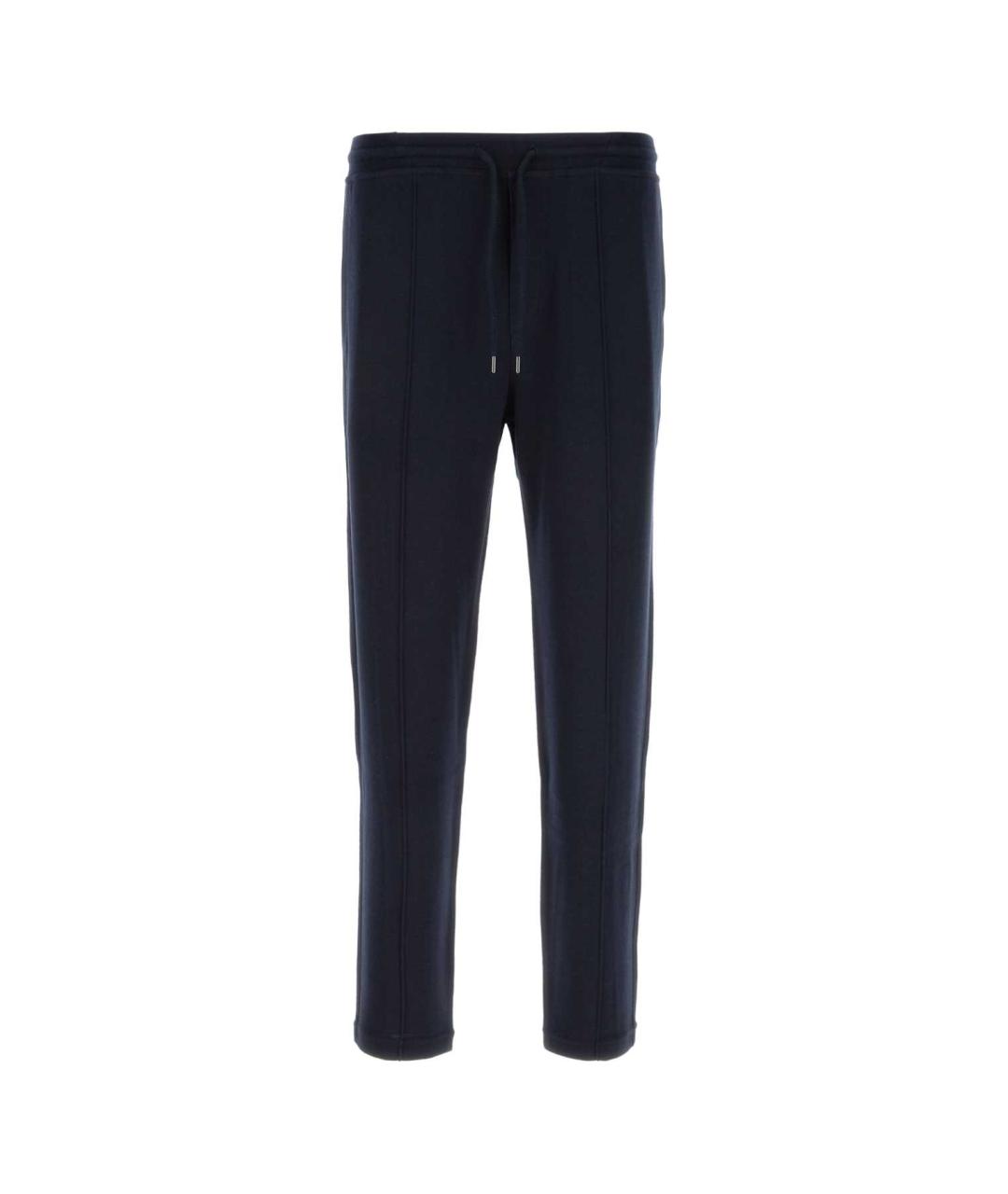 BRUNELLO CUCINELLI Синие кашемировые повседневные брюки, фото 1