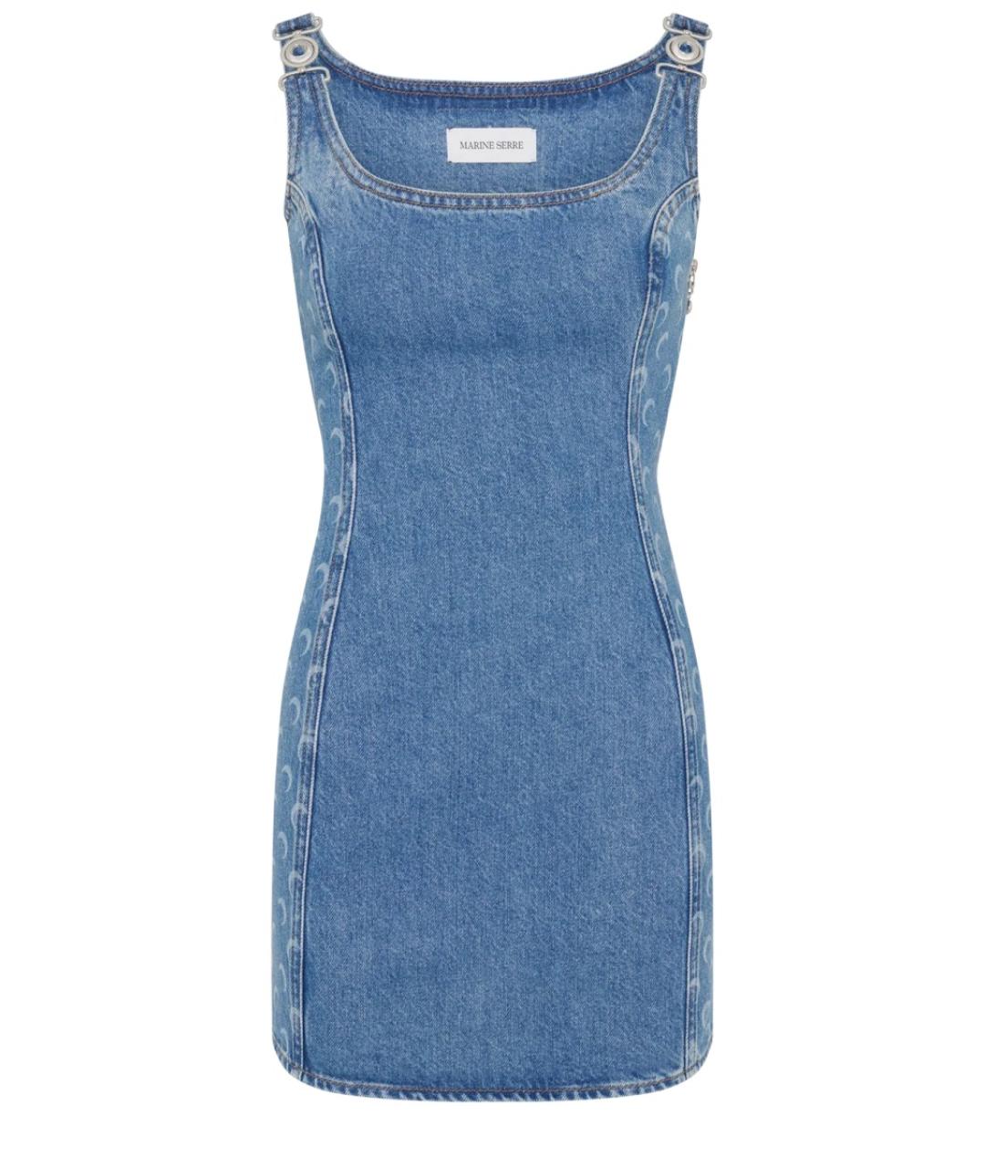 MARINE SERRE Синее хлопковое повседневное платье, фото 1