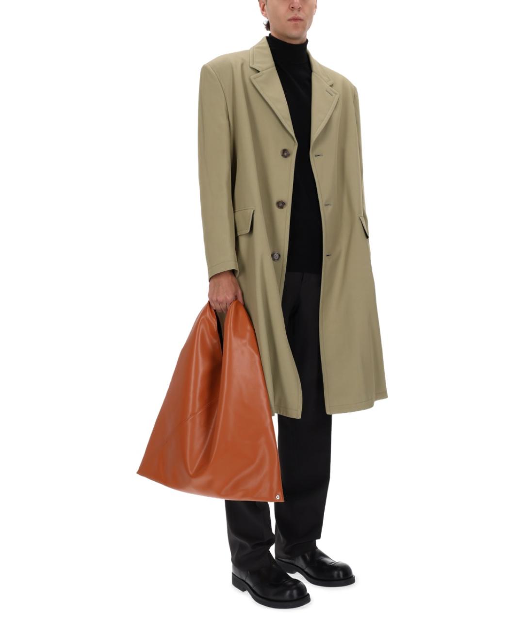 MM6 MAISON MARGIELA Бежевое вискозное пальто, фото 3