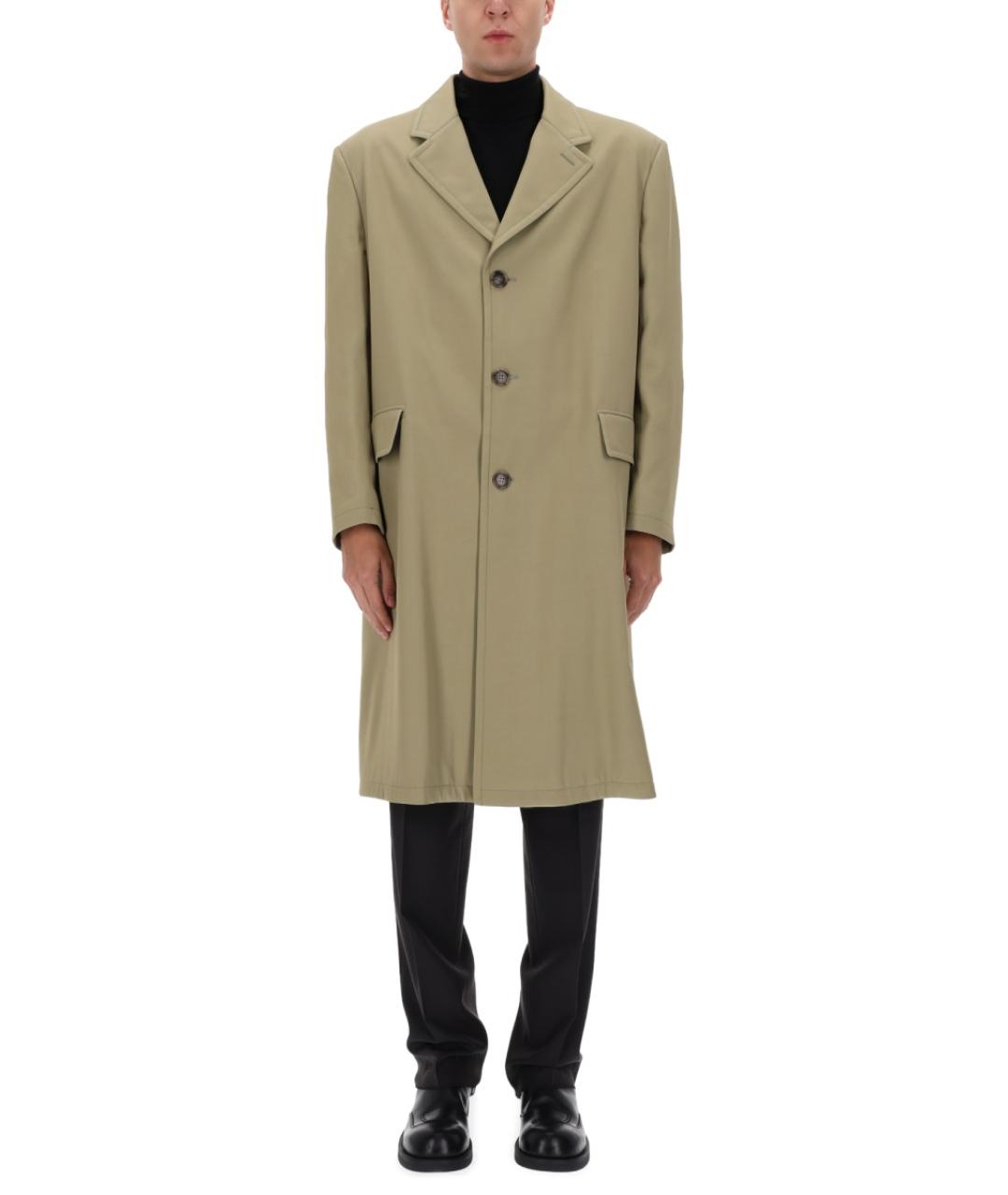 MM6 MAISON MARGIELA Бежевое вискозное пальто, фото 2