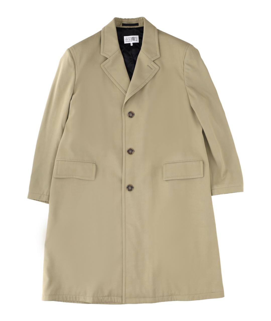 MM6 MAISON MARGIELA Бежевое вискозное пальто, фото 1