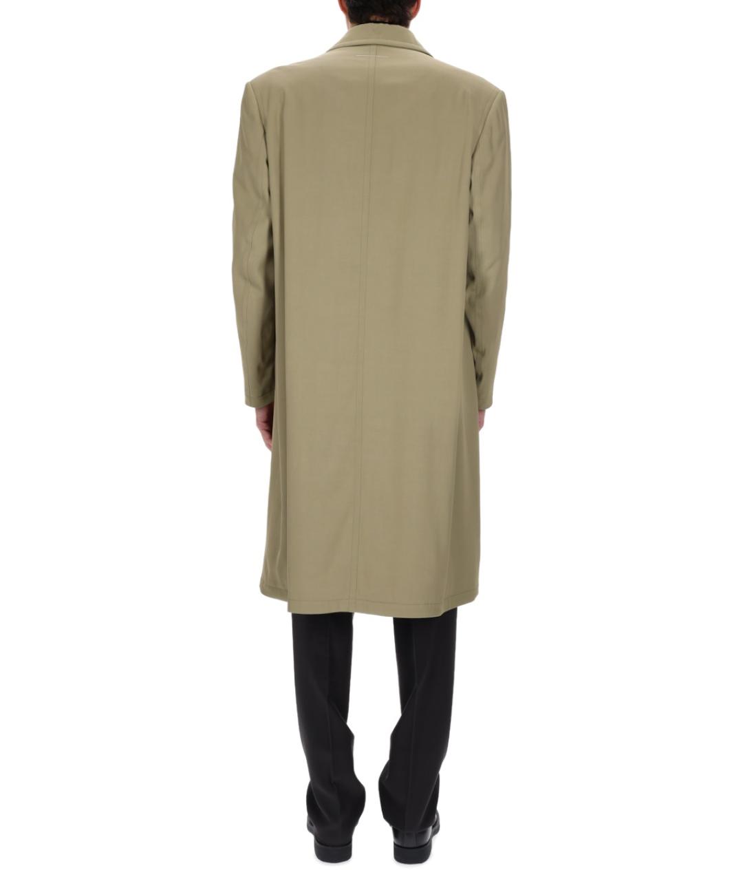 MM6 MAISON MARGIELA Бежевое вискозное пальто, фото 4