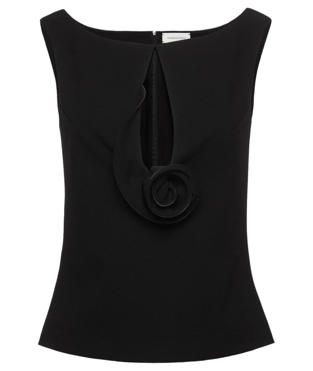 MAGDA BUTRYM Черная полиамидовая блузы, фото 1