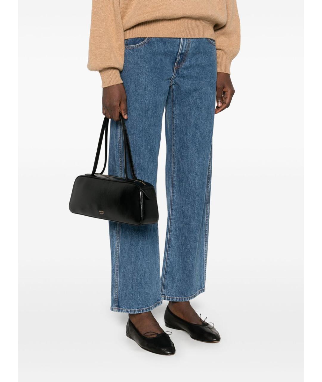 KHAITE Черная кожаная сумка через плечо, фото 2