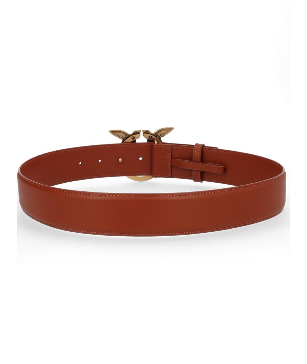 PINKO Коричневый кожаный ремень, фото 2