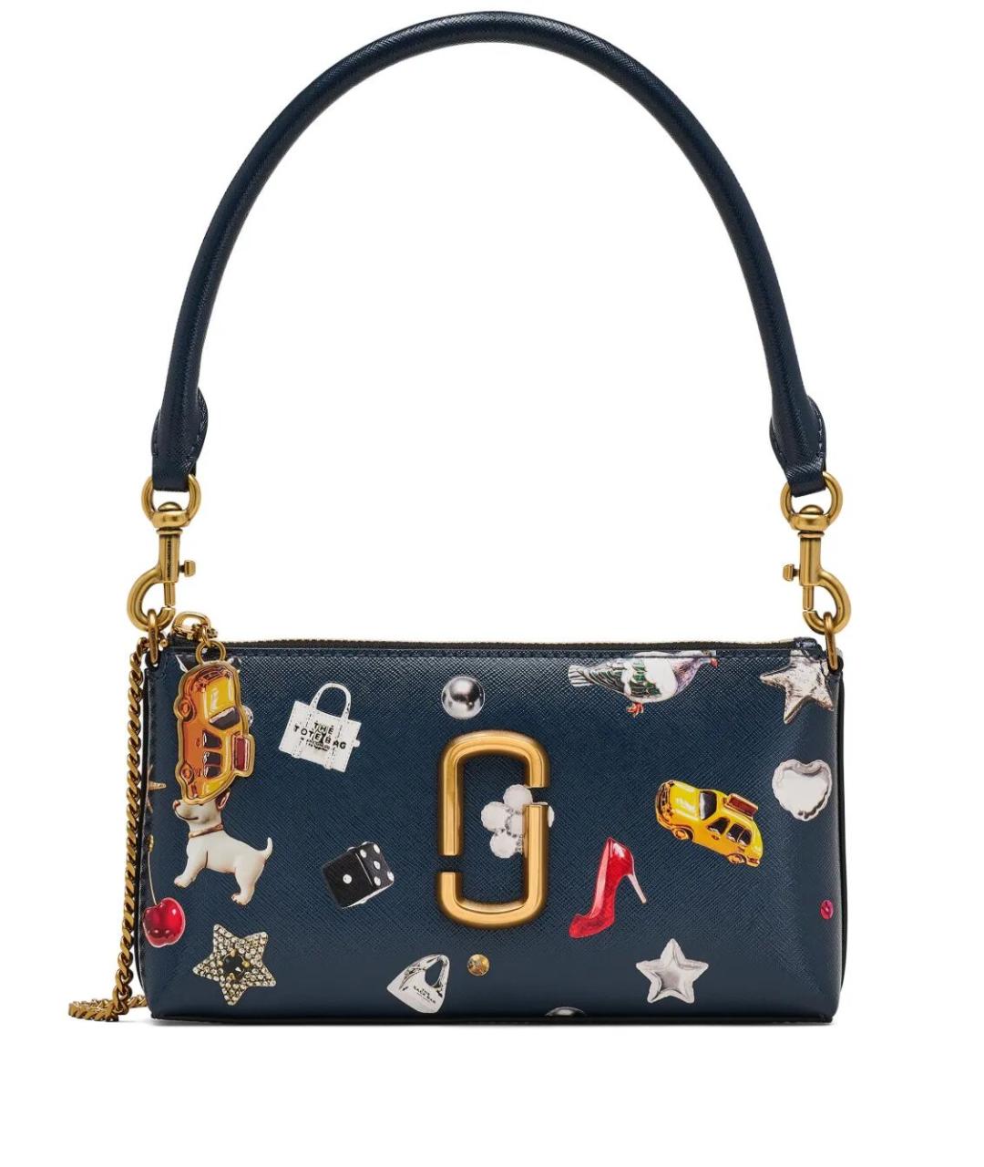 MARC JACOBS Синяя кожаная сумка через плечо, фото 1