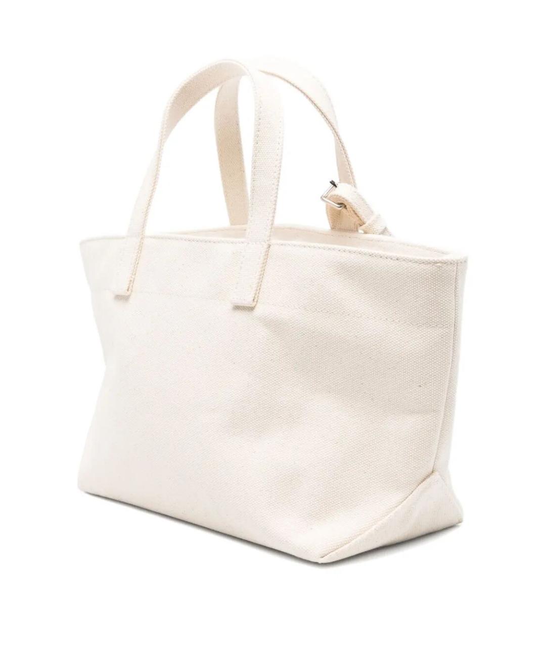A.P.C. Белая хлопковая сумка тоут, фото 2