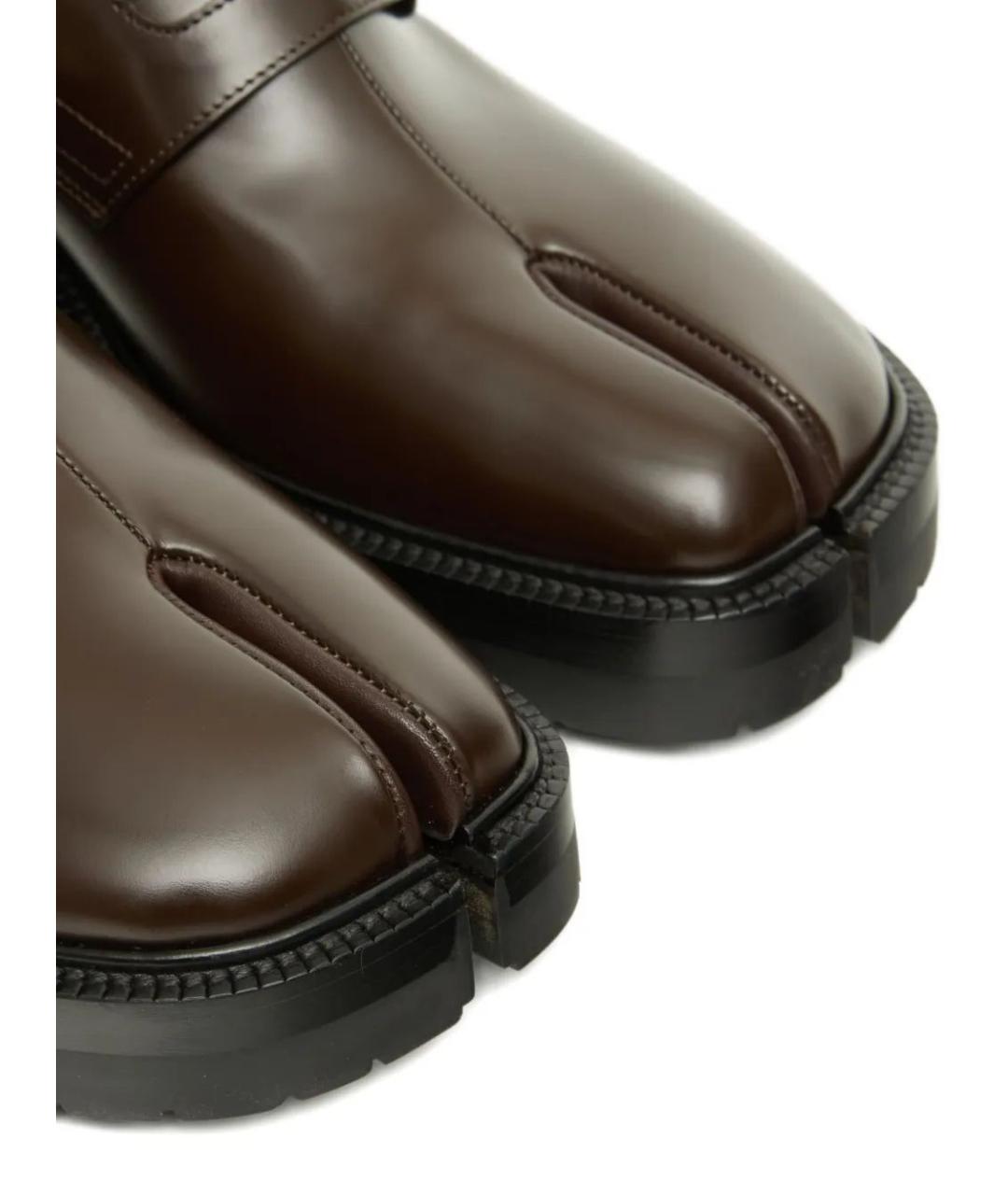 MAISON MARGIELA Зеленые кожаные лоферы, фото 4