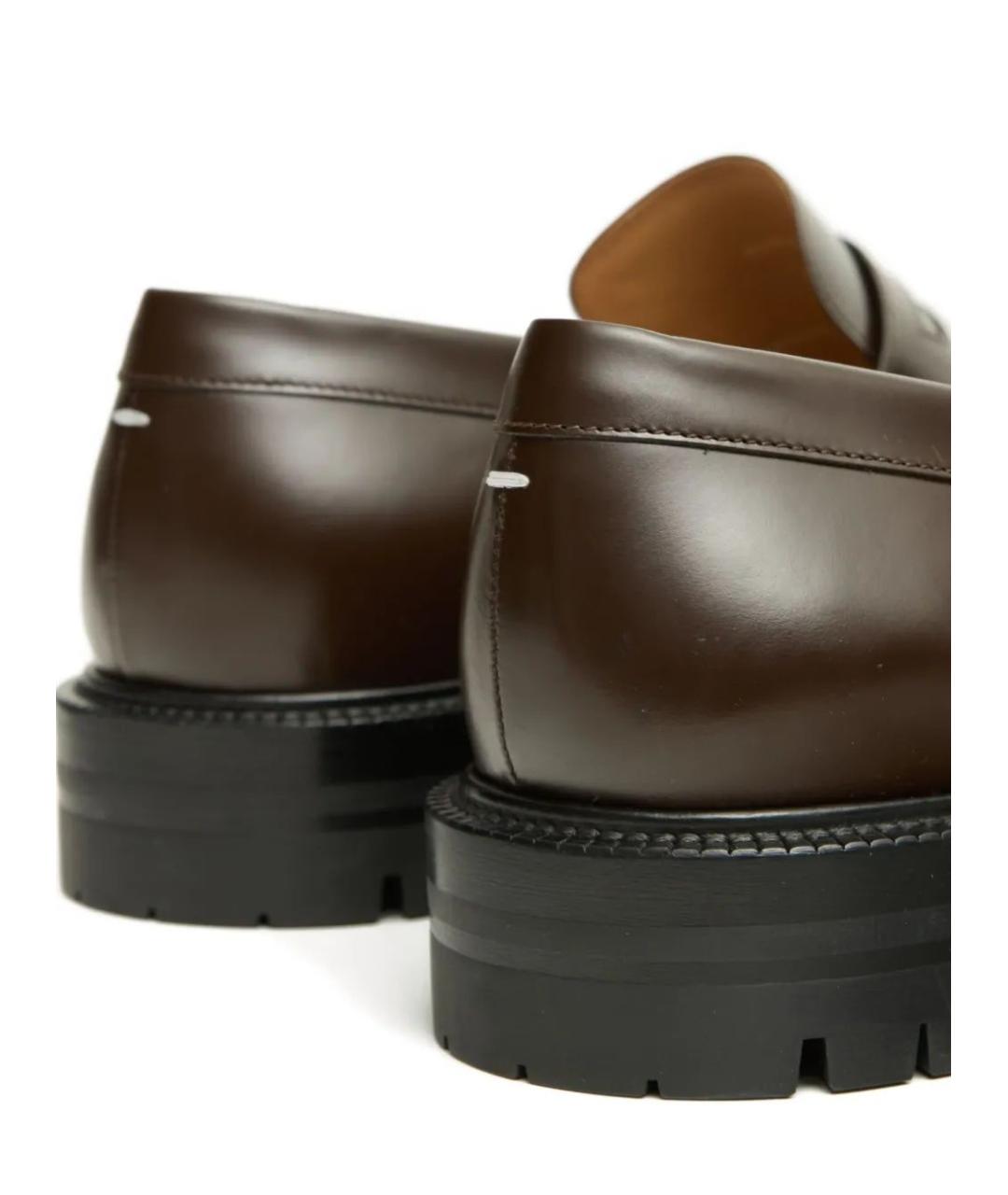 MAISON MARGIELA Зеленые кожаные лоферы, фото 5