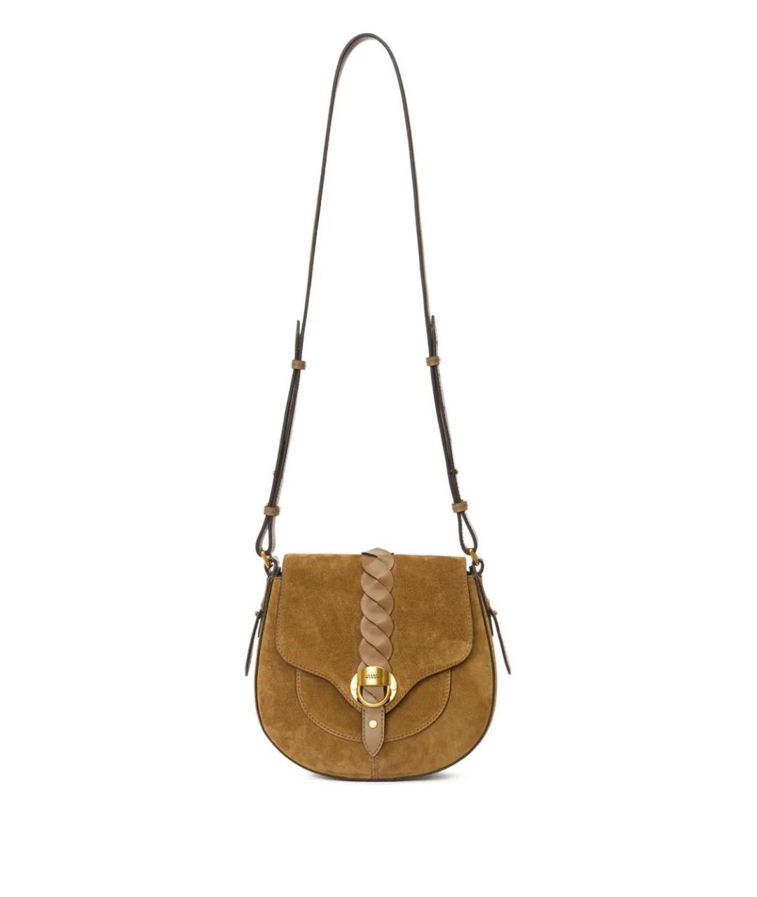 ISABEL MARANT Бежевая замшевая сумка через плечо, фото 5