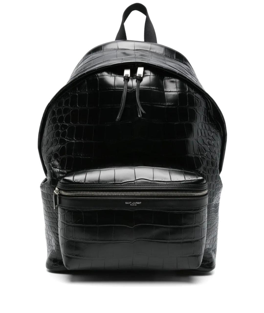 SAINT LAURENT Черный кожаный рюкзак, фото 1