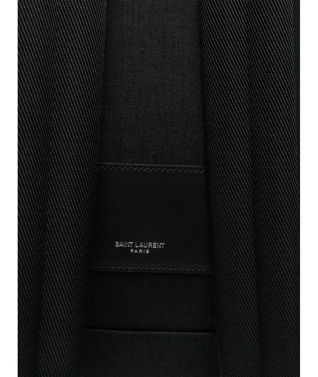 SAINT LAURENT Черный кожаный рюкзак, фото 4