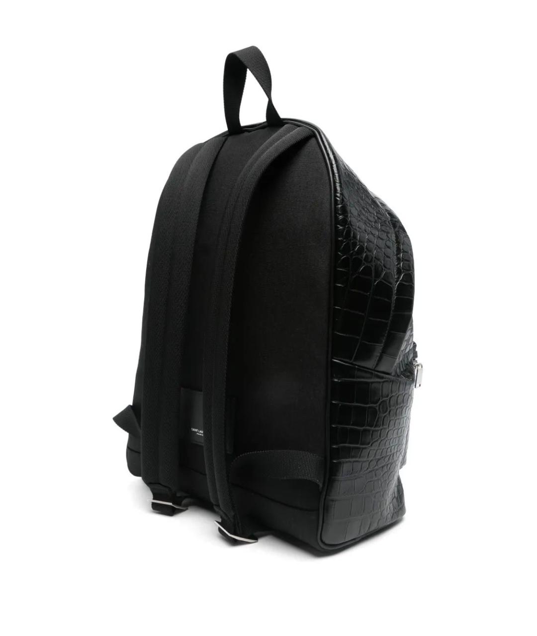 SAINT LAURENT Черный кожаный рюкзак, фото 3