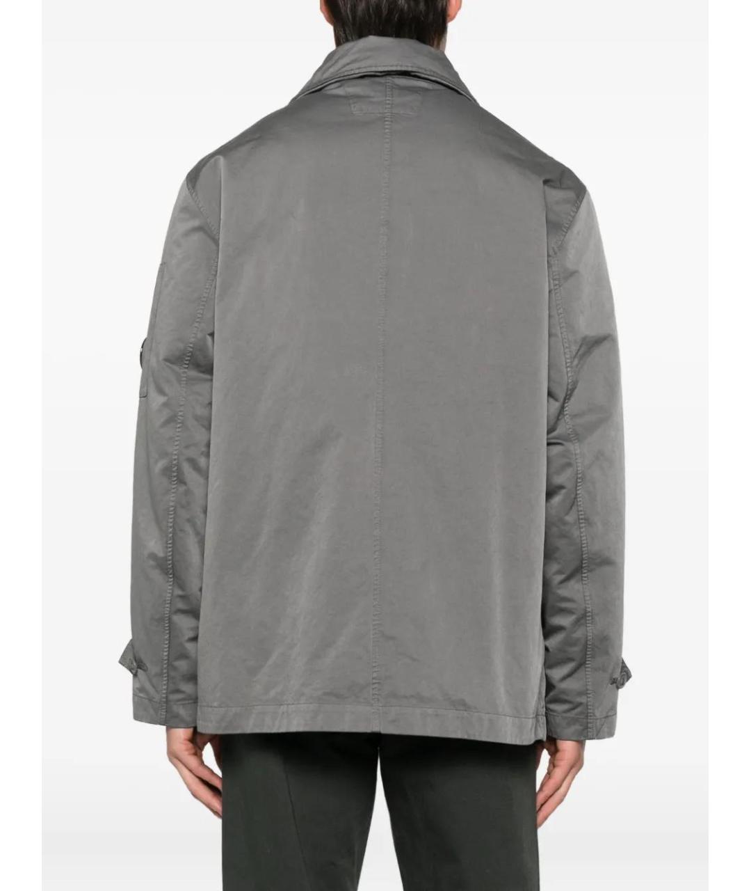 CP COMPANY Серое полиэстеровое пальто, фото 4