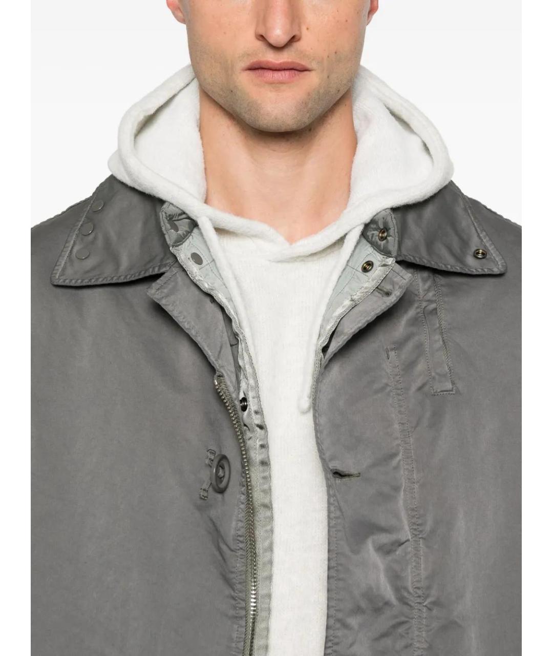 CP COMPANY Серое полиэстеровое пальто, фото 5