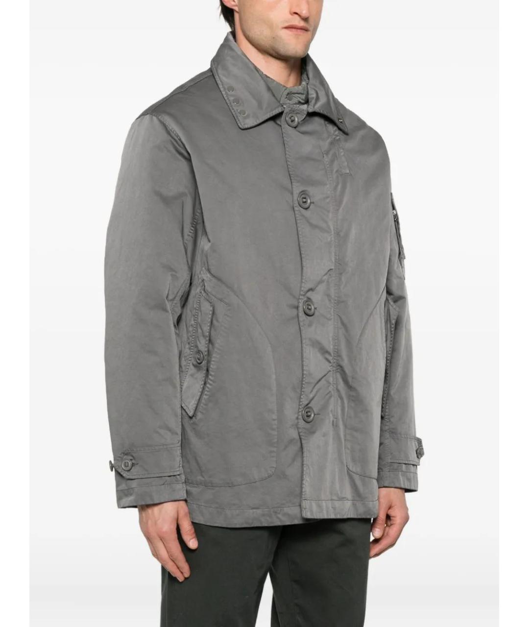 CP COMPANY Серое полиэстеровое пальто, фото 3