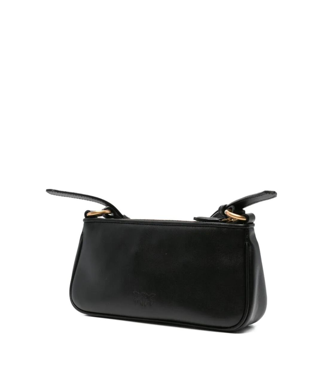 PINKO Черная кожаная сумка через плечо, фото 4