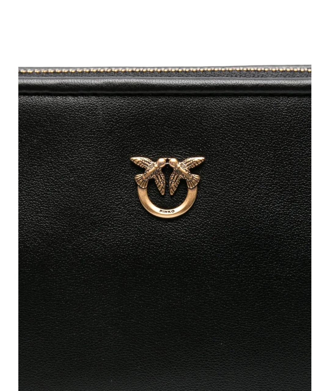 PINKO Черная кожаная сумка через плечо, фото 3