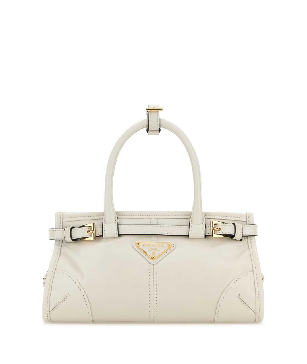 PRADA Белая кожаная сумка тоут, фото 1