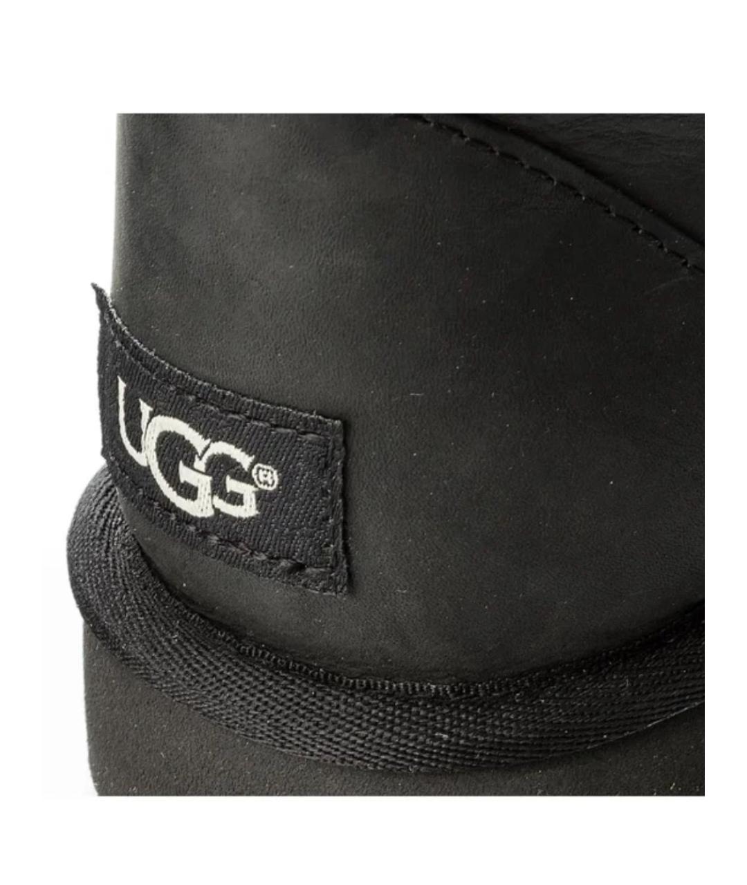 UGG AUSTRALIA Черные нубуковые ботинки, фото 3