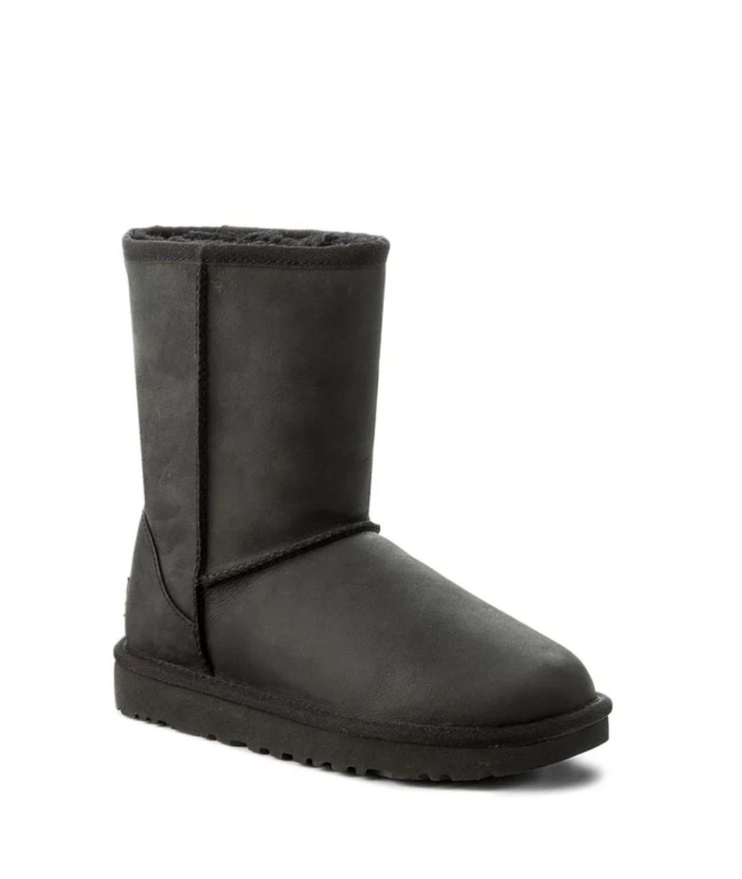 UGG AUSTRALIA Черные нубуковые ботинки, фото 2