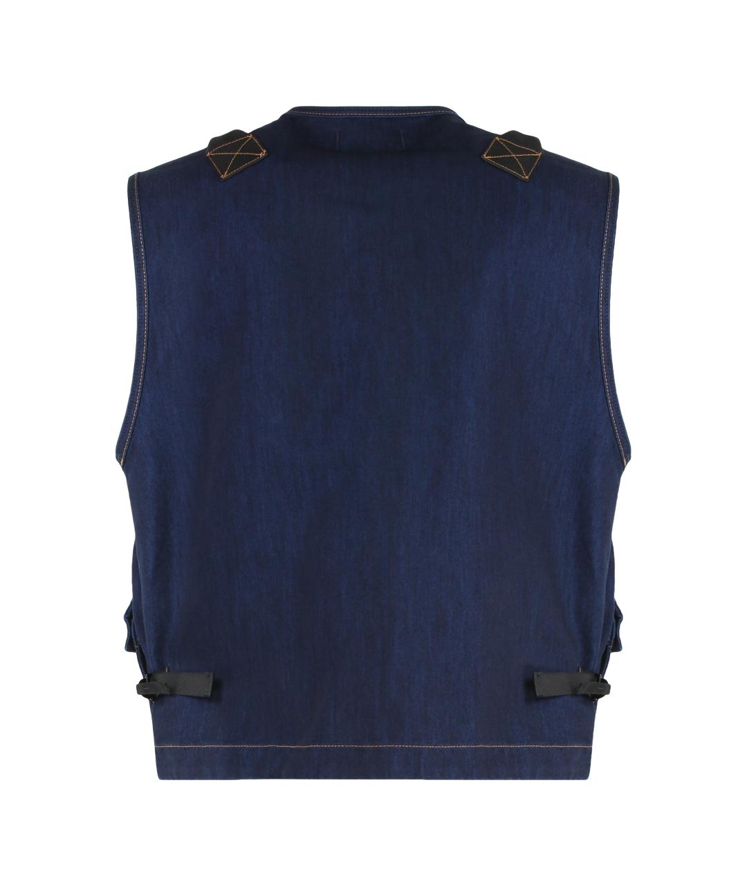 STONE ISLAND Синий хлопковый жилет, фото 2