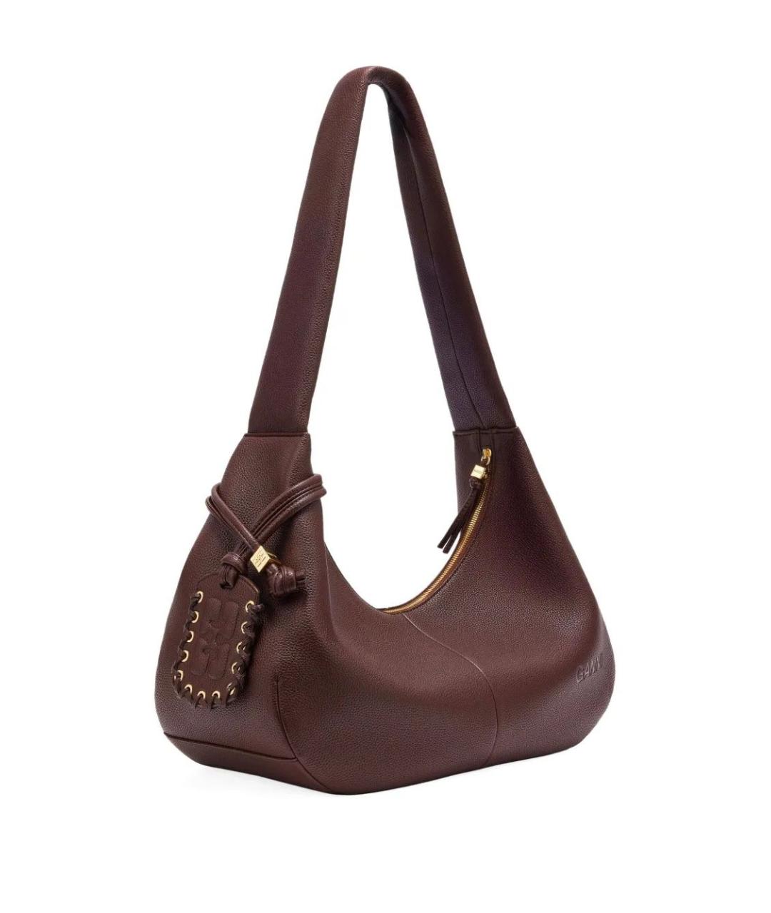 GANNI Бордовая сумка через плечо, фото 3