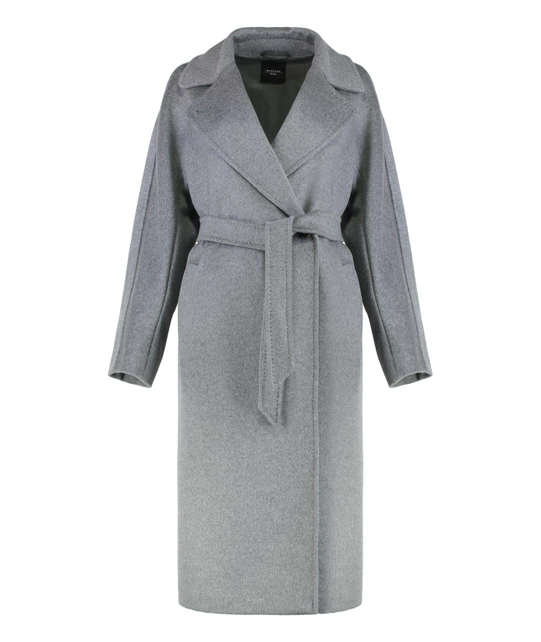 WEEKEND MAX MARA Серое шерстяное пальто, фото 1