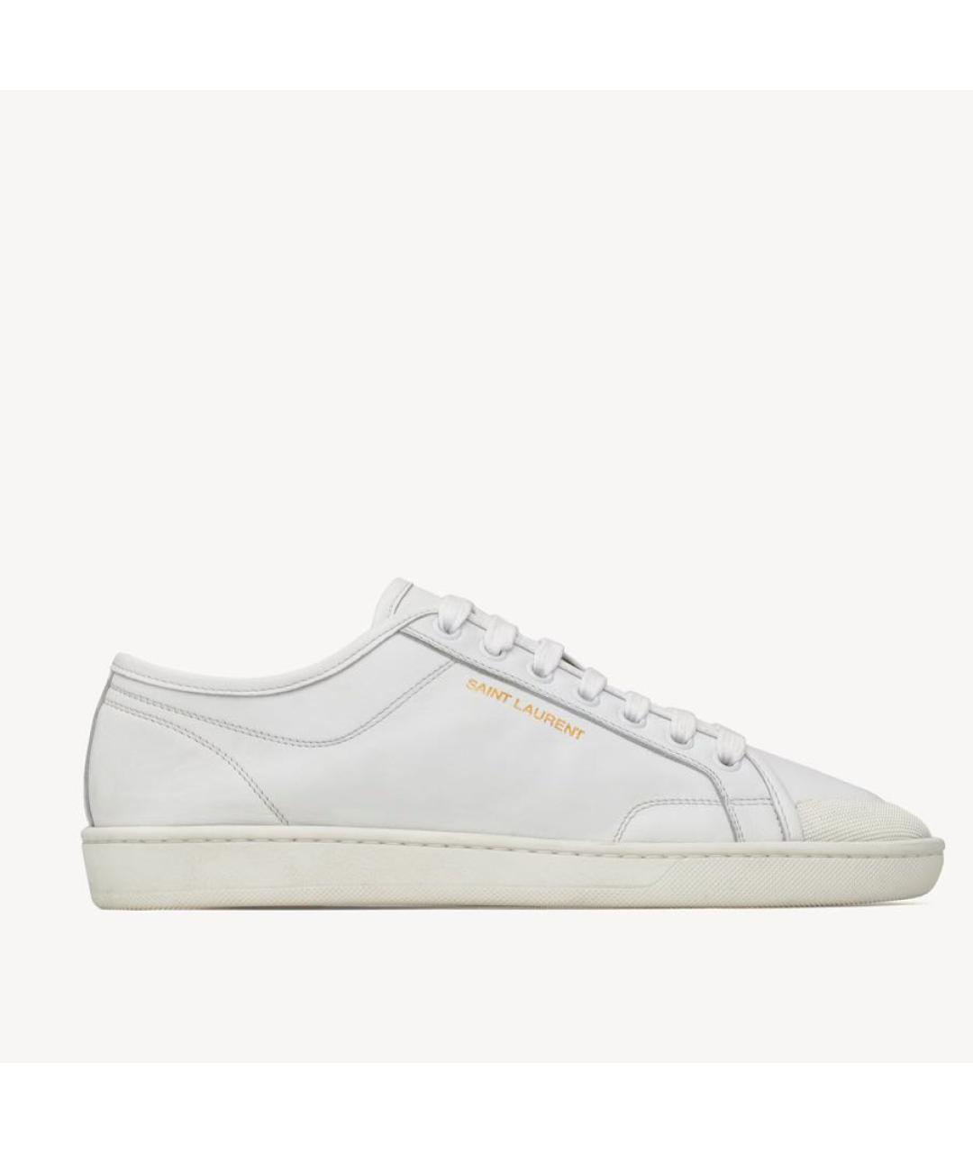 SAINT LAURENT Белые кожаные кеды, фото 3