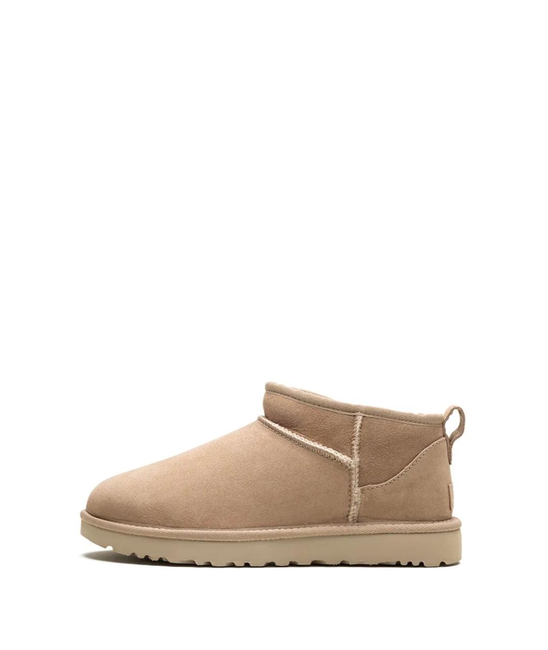 UGG AUSTRALIA Бежевые кожаные ботинки, фото 5