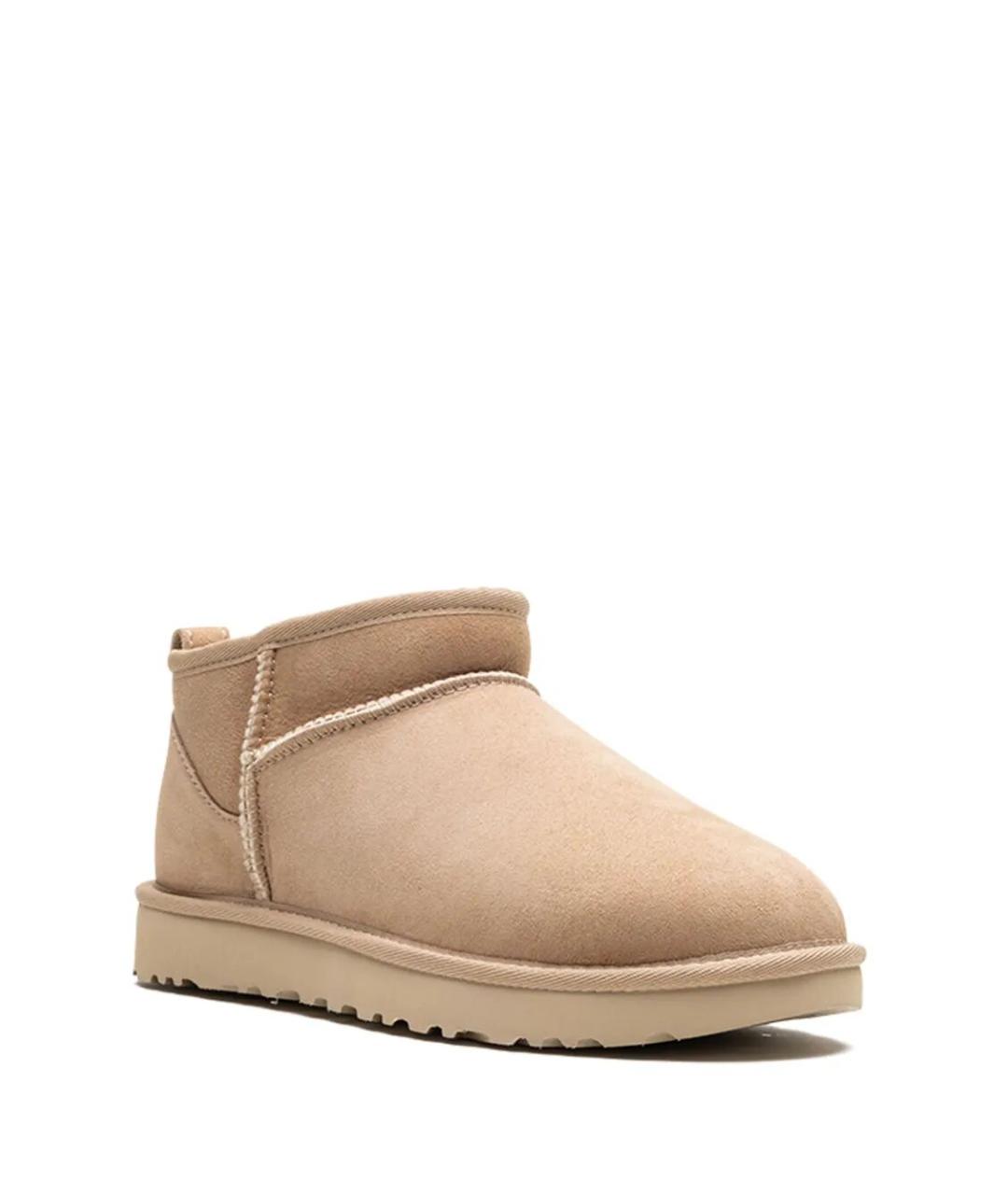 UGG AUSTRALIA Бежевые кожаные ботинки, фото 4