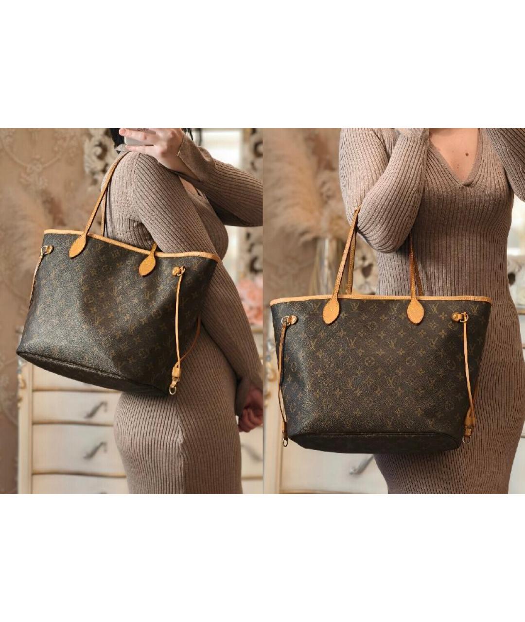 LOUIS VUITTON Коричневая сумка с короткими ручками, фото 4