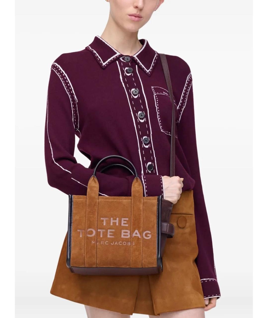 MARC JACOBS Коричневая замшевая сумка тоут, фото 2