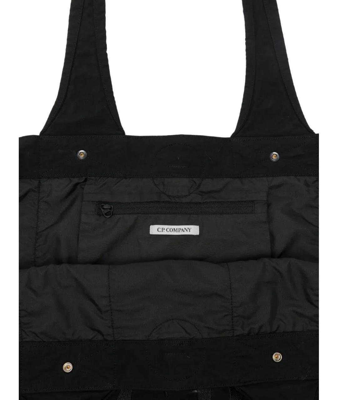 CP COMPANY Черная синтетическая сумка тоут, фото 5