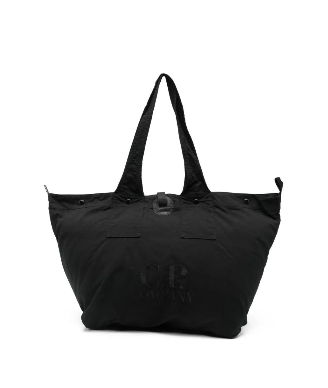 CP COMPANY Черная синтетическая сумка тоут, фото 1