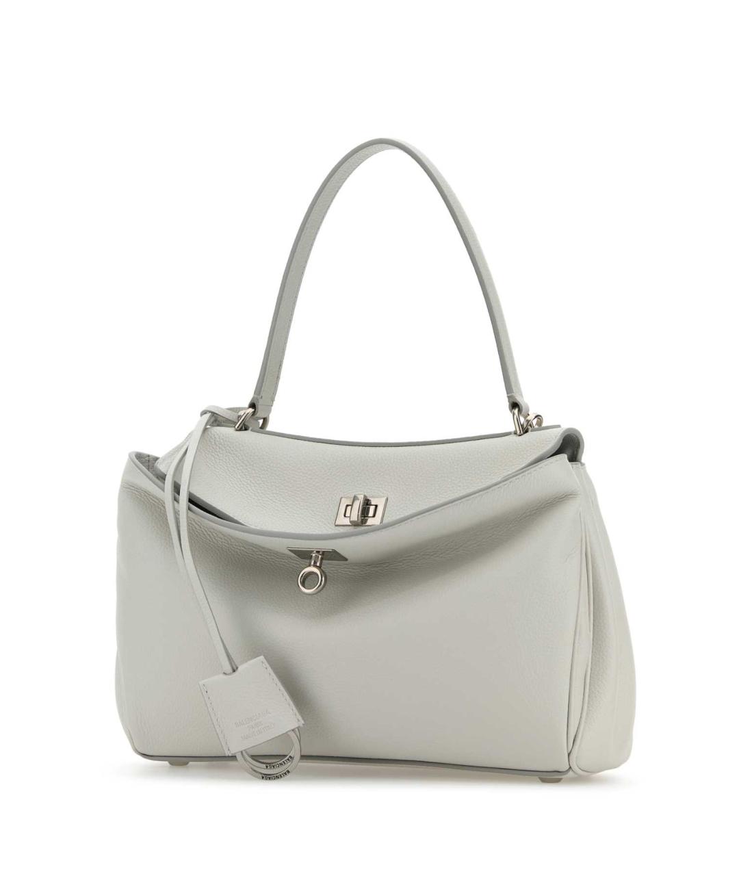 BALENCIAGA Белая кожаная сумка тоут, фото 2