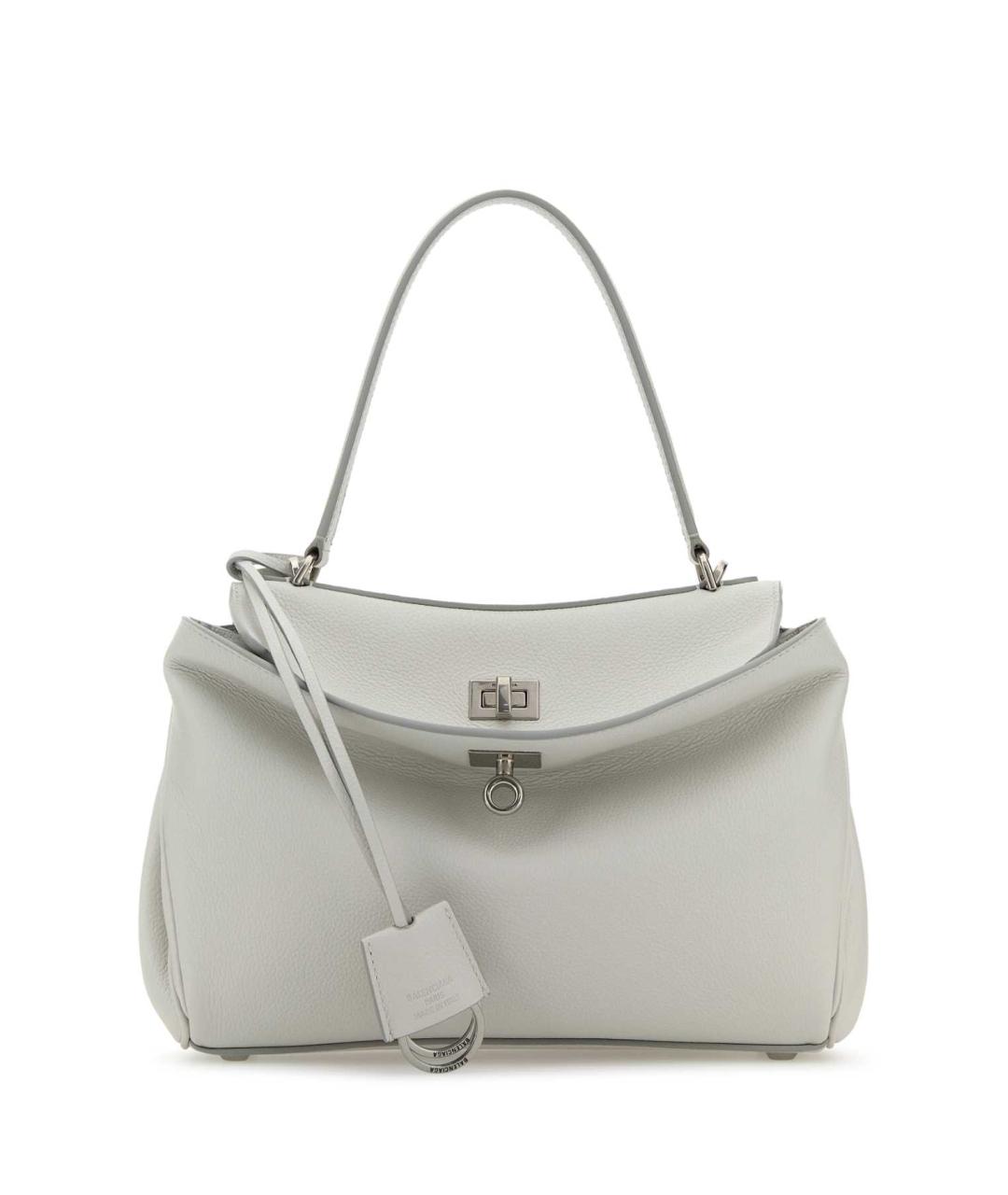 BALENCIAGA Белая кожаная сумка тоут, фото 1