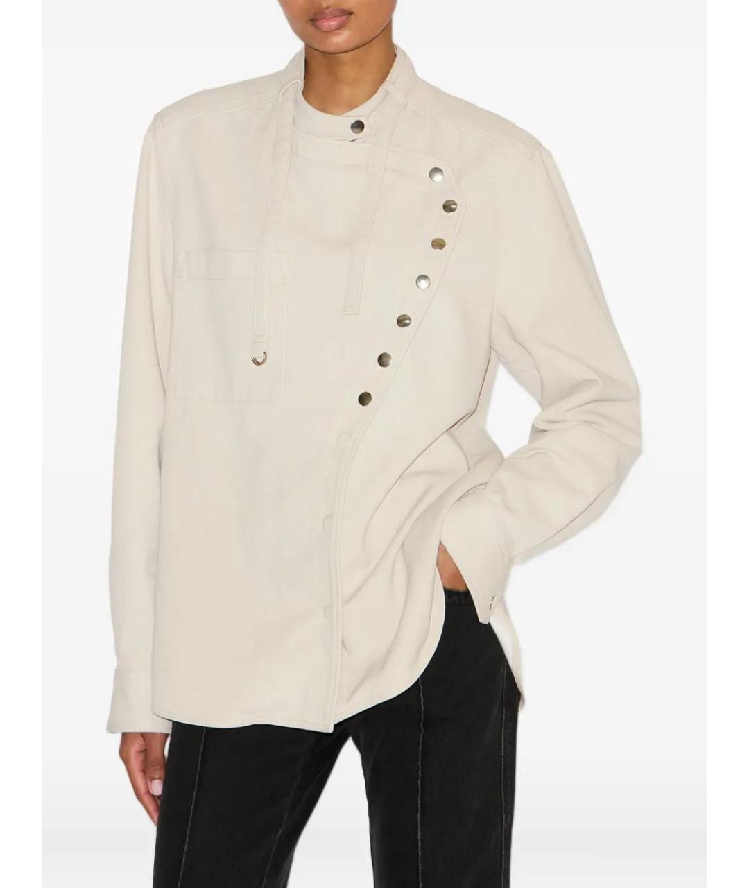 ISABEL MARANT Бежевая хлопковая рубашка, фото 3