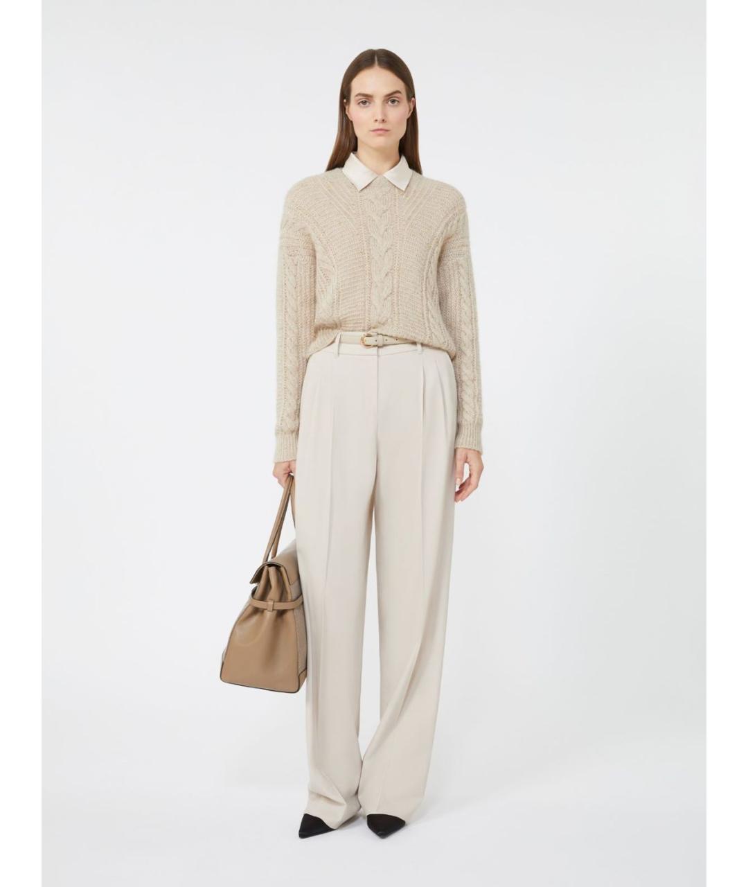 MAX MARA STUDIO Бежевый джемпер / свитер, фото 5