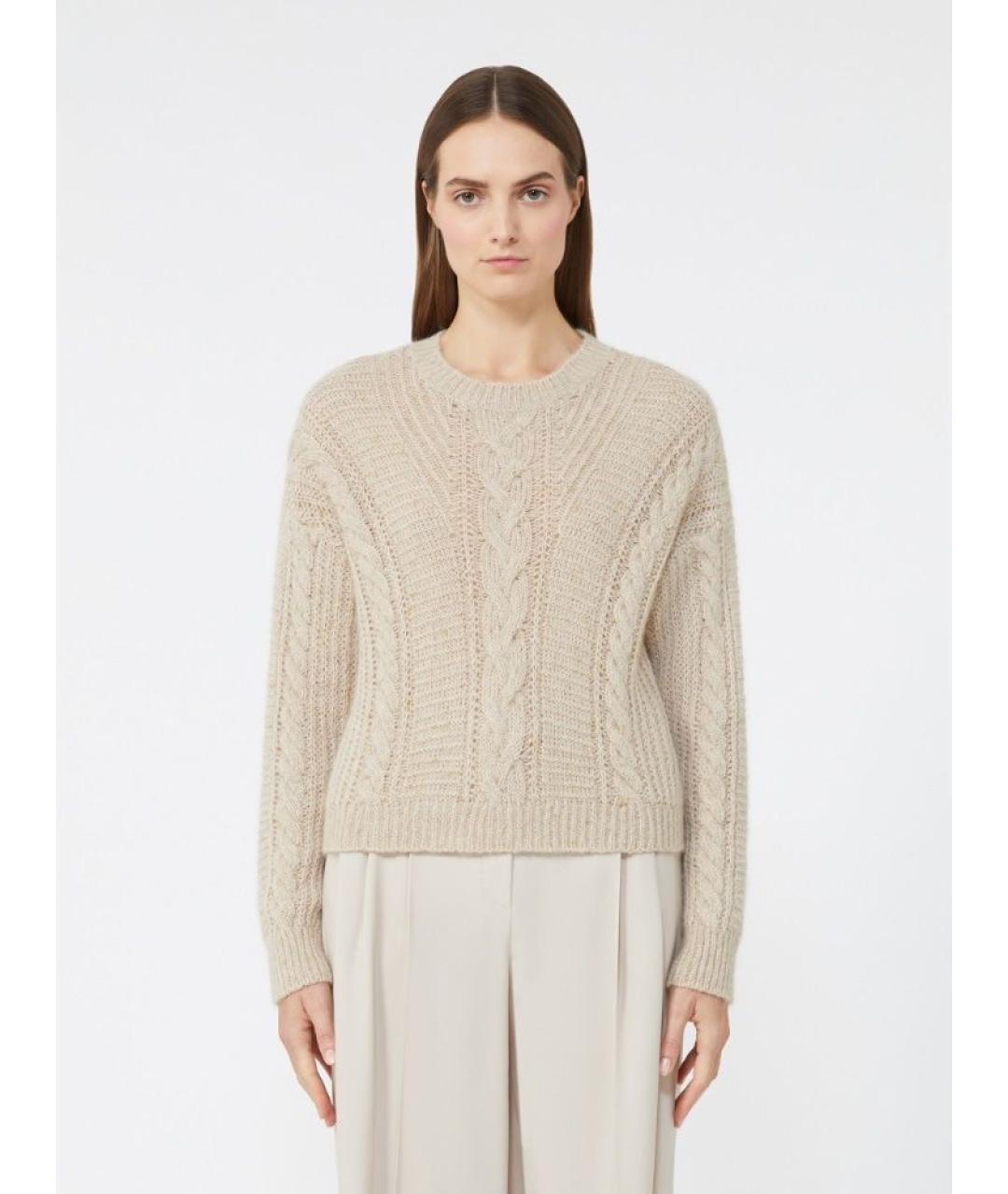 MAX MARA STUDIO Бежевый джемпер / свитер, фото 2