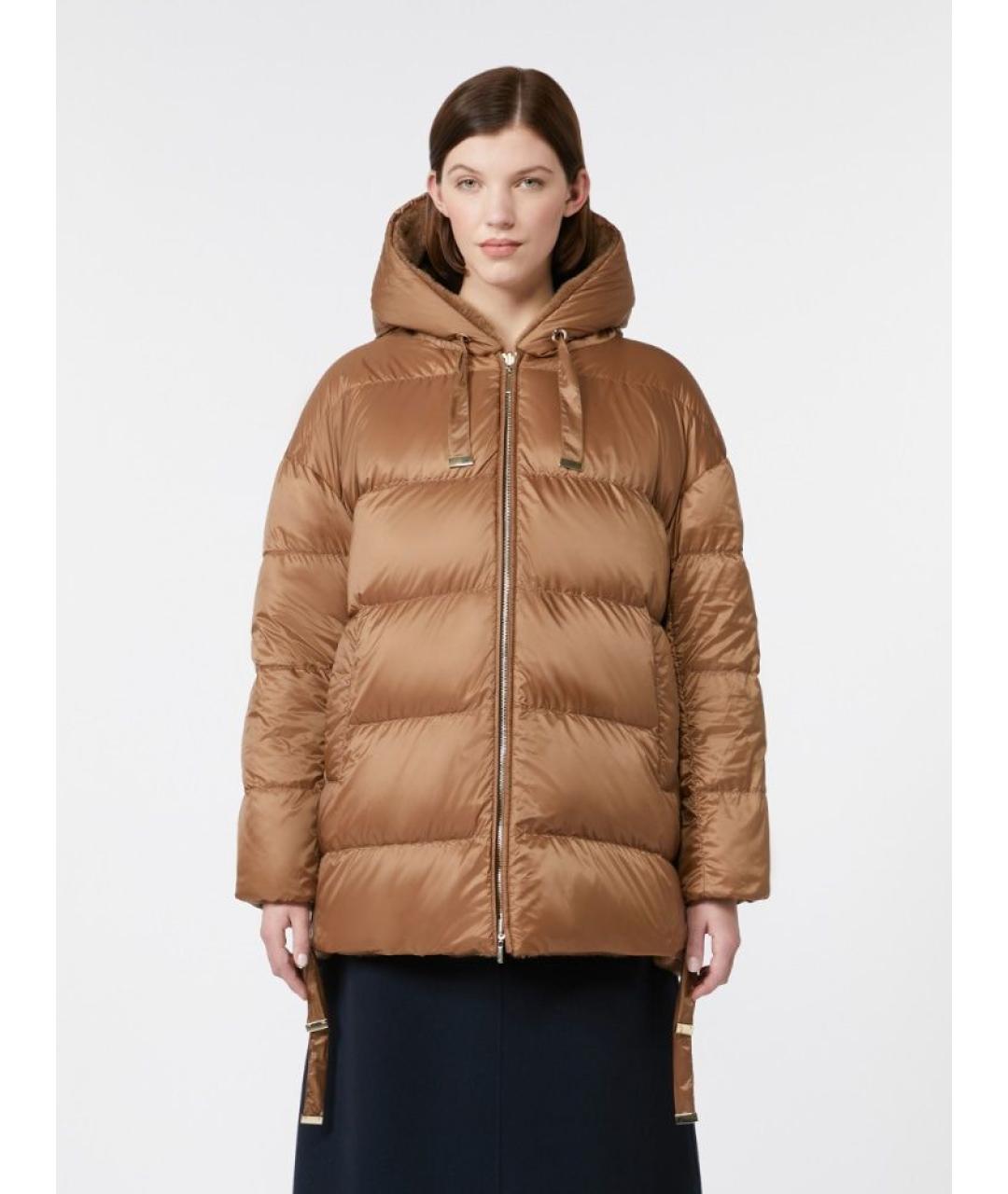 MAX MARA Бежевый шерстяной пуховик, фото 4