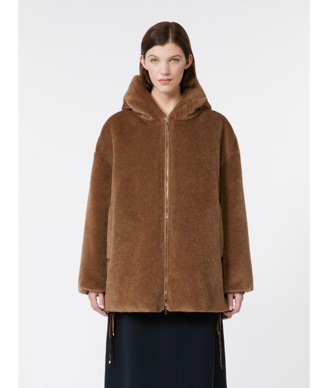 MAX MARA Бежевый шерстяной пуховик, фото 2